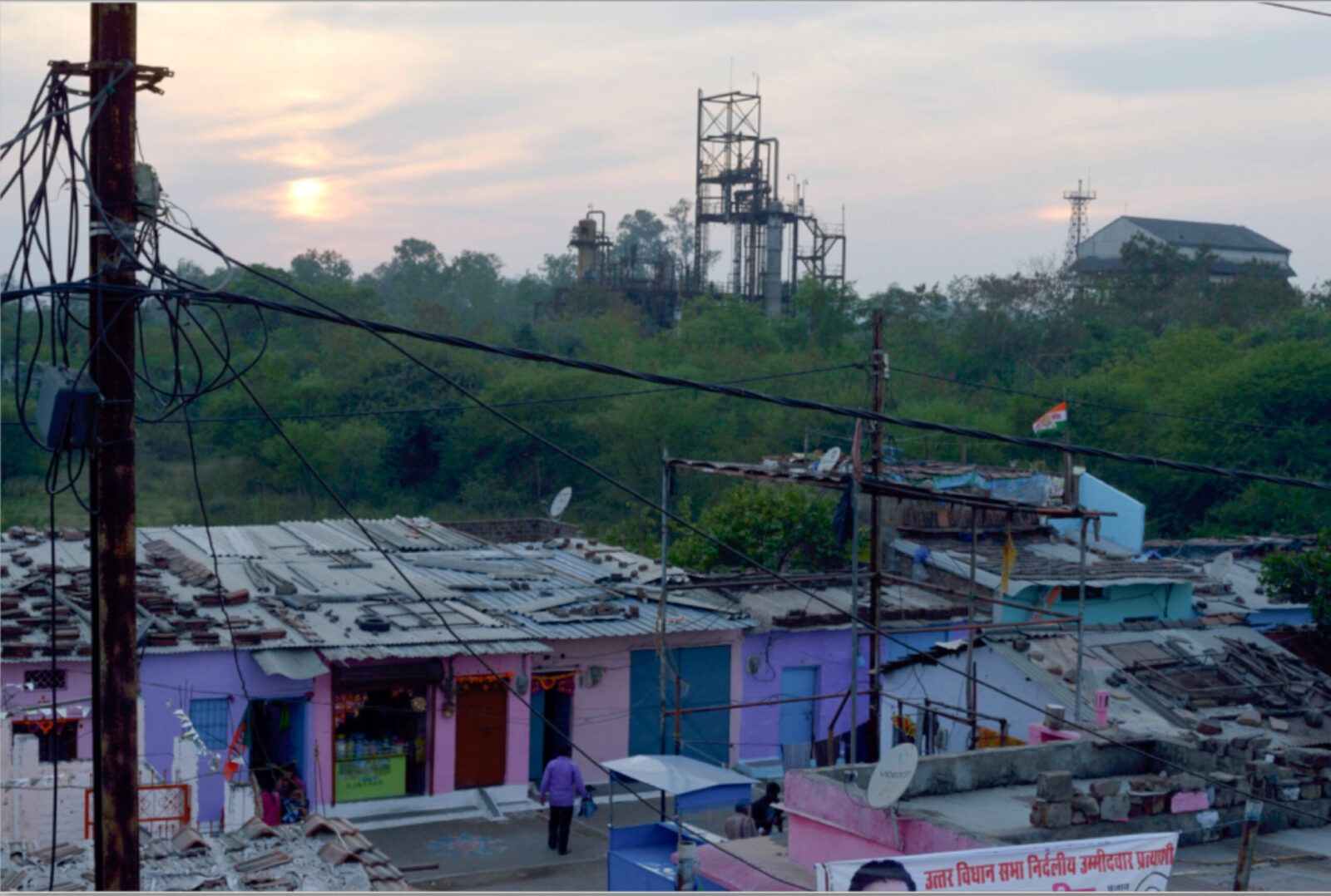 The abandoned Union Carbide Factory is seen from Atal Ayyub Nagar: one of the most affected areas.