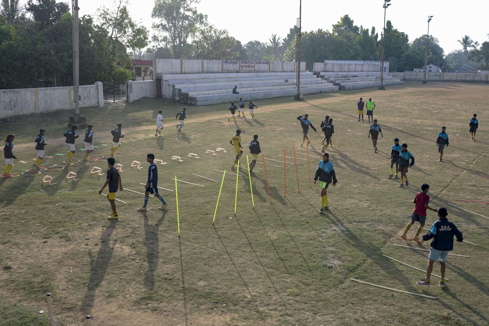 Practise session at Bijapur sports academy (Bijapur, Chhattisgarh)