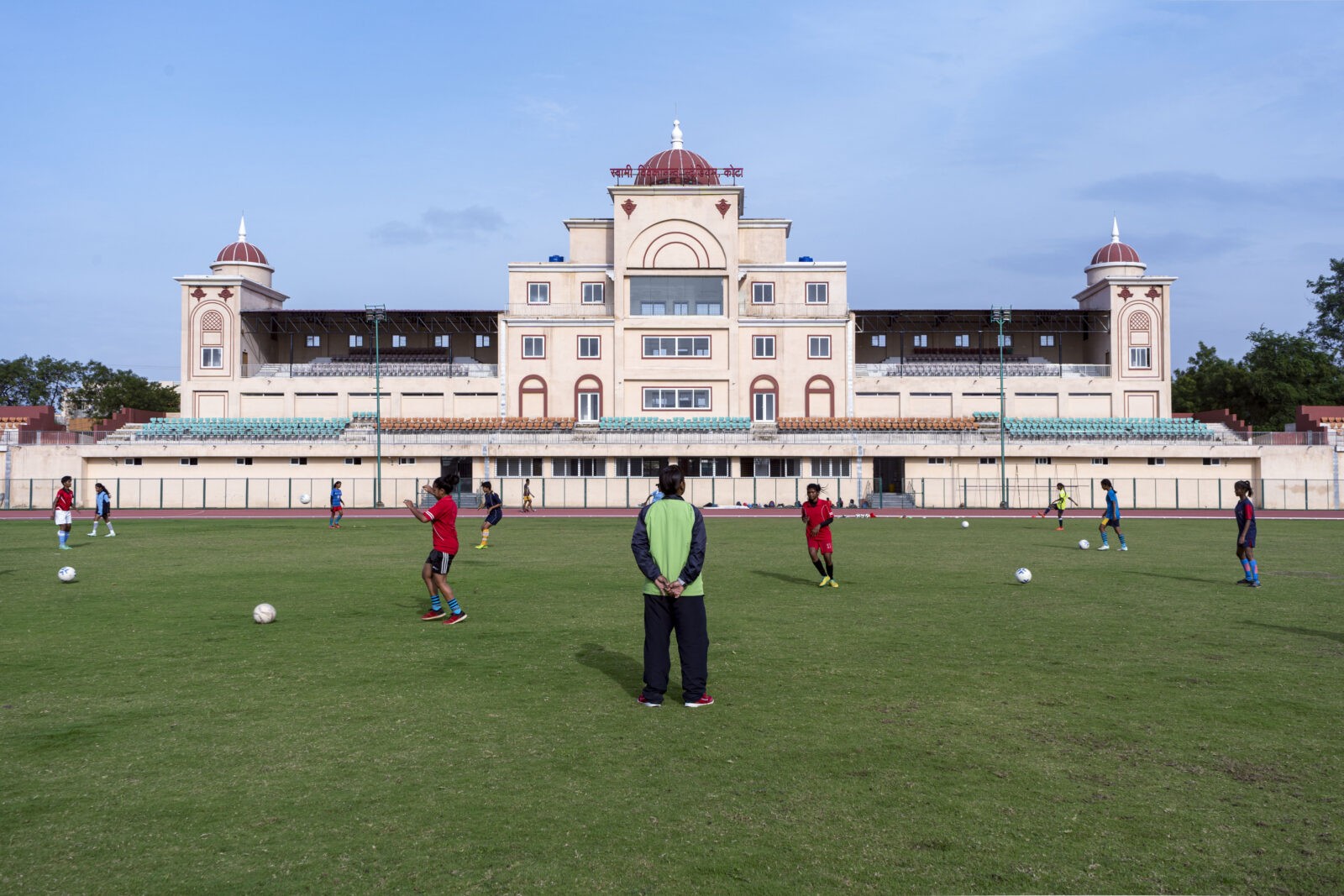 Raipur women’s team practising at Kota stadium (Raipur, Chhattisgarh)